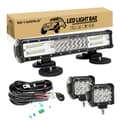 Miniatyrbillede 1 af 2: LED Lysbjælke, Kombinationsstrålemønstre, Vandtæt Rating IP67, Høj Lysstyrke,15 tommer 2X36W Tråd