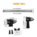 Miniatyrbild 2 av 2: Super Single Row LED Ljuslist, 120W & 180W Alternativ, Vattentät IP67,38 tum 180W ingen tråd
