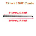 Miniatyrbild 2 av 2: Slim LED-ljusramp, 90W 120W 150W 180W kraftalternativ, kombinationsstrålkastardesign,25 tum 120W Combo