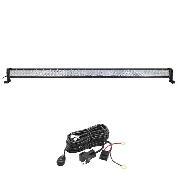 LED lysbjælke, buet/lige design, universel pasform, Lige 52 tommer ledning