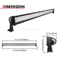 Miniatyrbild 2 av 2: LED-ljusramp, vattentät, universell passform, 52 tum 300W