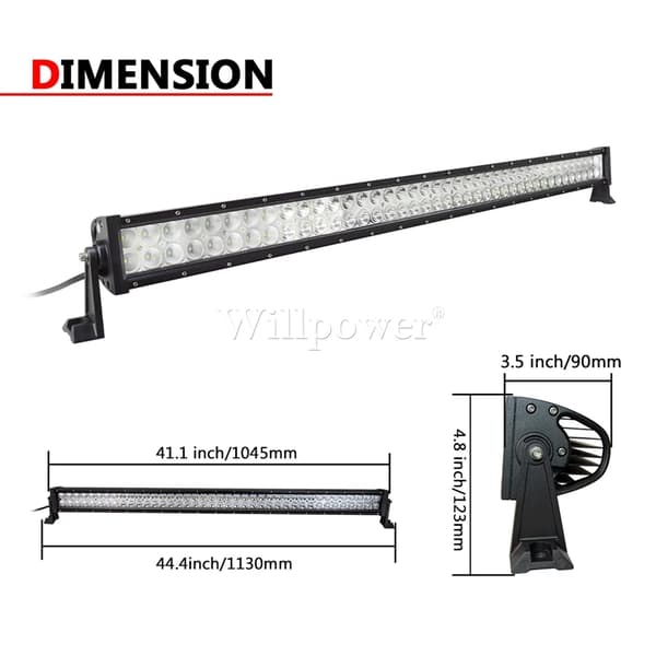 LED-ljusramp, vattentät, universell passform, 42 tum 240W