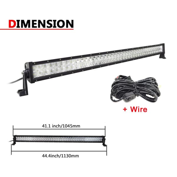 LED-ljusramp, vattentät, universell passform, 42 tum 240W n tråd