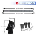 Miniatyrbild 2 av 2: LED-ljusramp, dubbelradig design, vattentät IP67,42 tum 240W