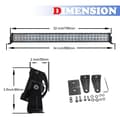 Miniatyrbild 2 av 2: LED-ljusramp, dubbelradig design, vattentät IP67,32 tum 180W