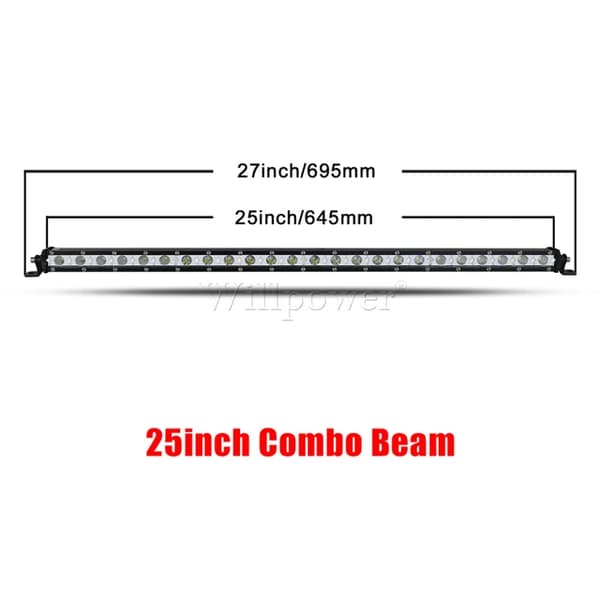 LED-ljusramp, Smal Design, Offroad Användning, 25 tum Combo Beam
