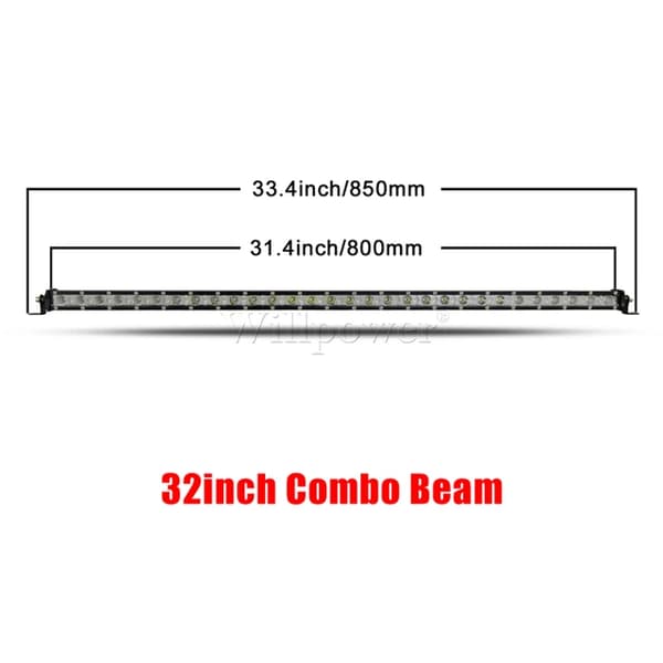 LED-ljusramp, Smal Design, Offroad Användning, 32 tum Combo Beam