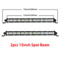 Miniatyrbild 2 av 2: LED-ljusramp, Smal Design, Offroad Användning, 2 st 13 tum Spot Beam