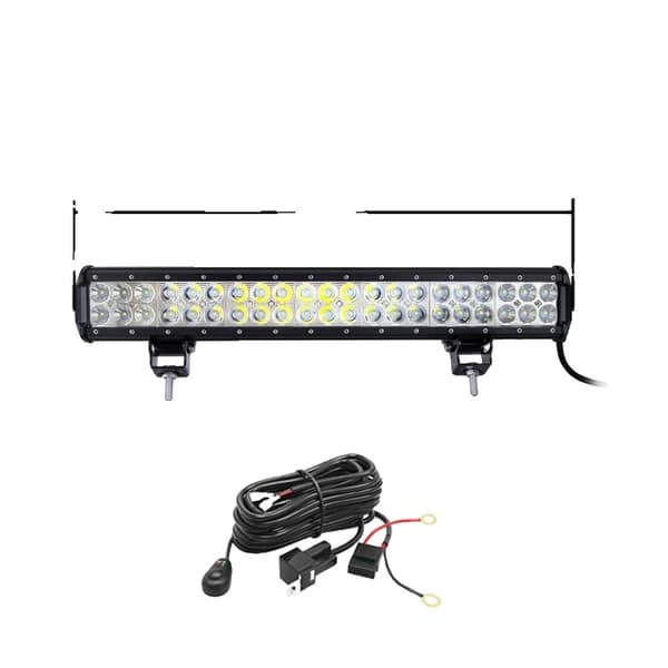 LED Arbetsljusramp, 126W 288W Flod Spot Kombination, Offroad Lampa, 20 tum 126W med sladd