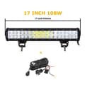 Miniatyrbild 2 av 2: LED Arbetsljusramp, 126W 288W Flod Spot Kombination, Offroad Lampa, 17 tum 108W med sladd