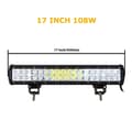 Miniatyrbild 2 av 2: LED Arbetsljusramp, 126W 288W Flod Spot Kombination, Offroad Lampa, 17 tum 108W utan tråd