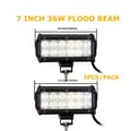 Miniatyrbild 2 av 2: LED Arbetsljusramp, 126W 288W Flod Spot Kombination, Offroad Lampa, 2 st 7 tum 36W Flod