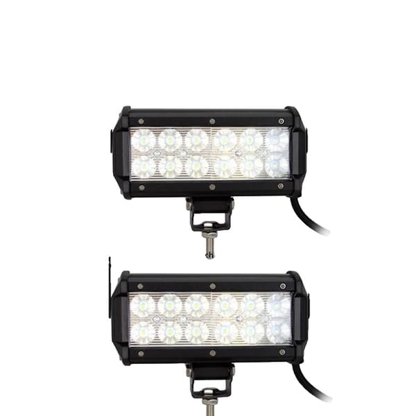LED Arbetsljusramp, 126W 288W Flod Spot Kombination, Offroad Lampa, 2 st 7 tum 36W Flod