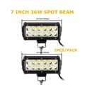 Miniatyrbild 2 av 2: LED Arbetsljusramp, 126W 288W Flod Spot Kombination, Offroad Lampa, 2 st 7 tum 36W Spot