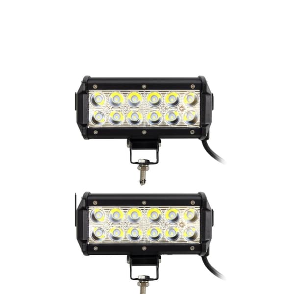 LED Arbetsljusramp, 126W 288W Flod Spot Kombination, Offroad Lampa, 2 st 7 tum 36W Spot