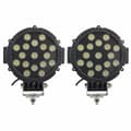 Miniatyrbillede 2 af 2: LED Arbejdslampe, 51W Lysstyrke, Holdbart Aluminiumhus,Sort Flod