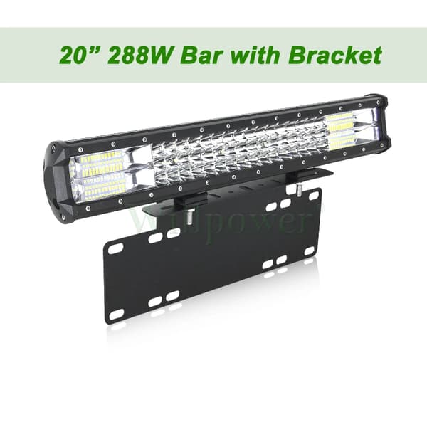 20 Tommer LED Lygtebar, 288W Effekt, Kombineret Stråledesign,Barbeslag