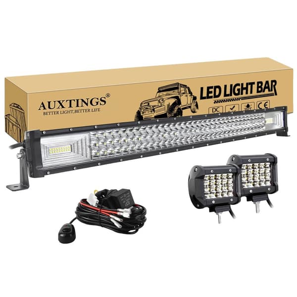LED-ljusramp, 270W-675W ljusstyrka, flera strålmönster,7D 32 tum 4 tum tråd