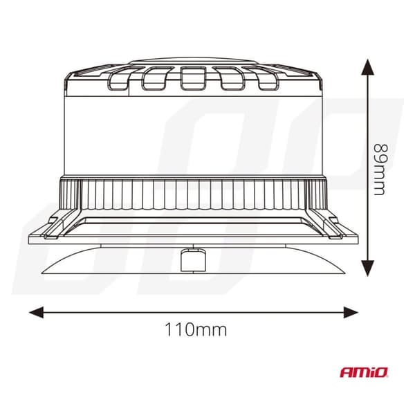 Blinker 16 LED 12/24V oransje magnet