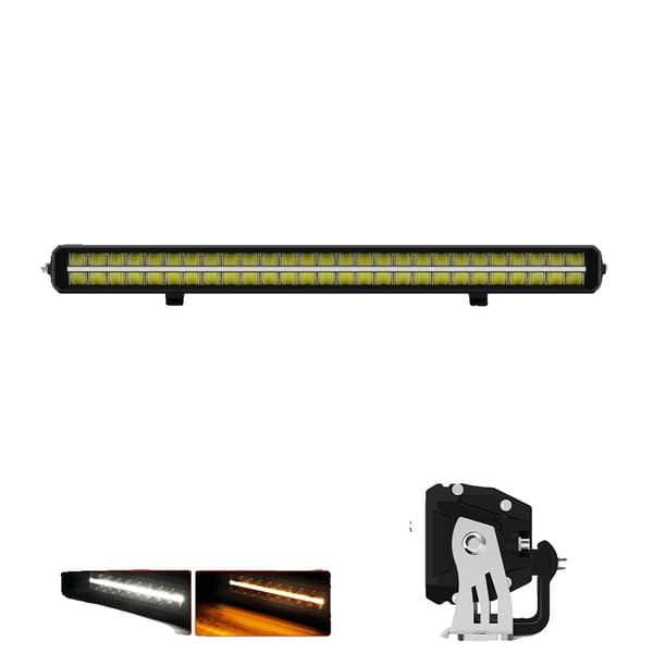 Dubbelradig LED-ljusramp, 6500K färgtemperatur, IP68 vattentät, -40°C till +85°C driftstemperatur,32tum med DT-tråd