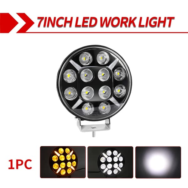 LED Työvalo, 7 tuuman koko, 120W teho, kaksoislämpötila,1PC 7tuuman Vilkkuva