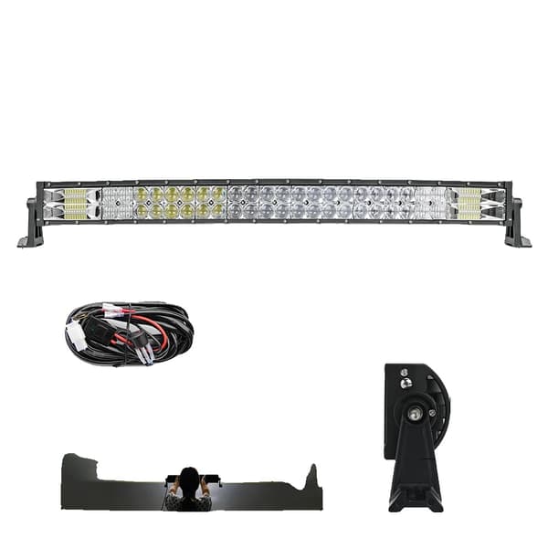 LED-ljusramp, dubbelrad, IP68,32 Böjd med Tråd