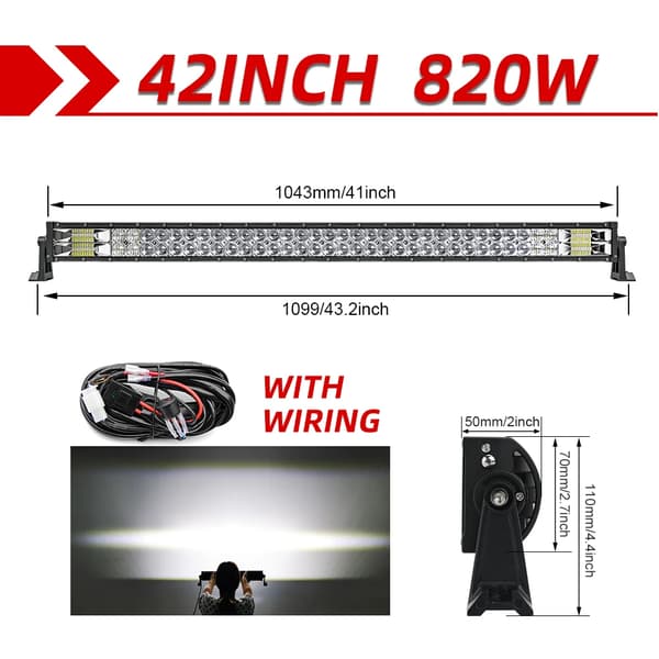 LED-valonauha, kaksoisrivi, IP68,42Suora johdolla