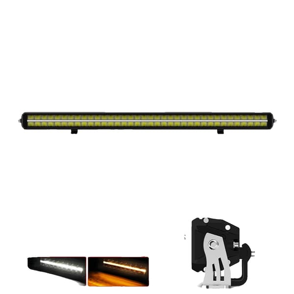 LED-ljusramp, 3500K / 6500K färgtemperatur, IP68 skyddsklass, dubbelradig design,42tum med DT-tråd