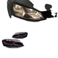 Miniatyrbild 1 av 2: Strålkastare, Full LED, ABS-material, Dynamisk blinkersignal,Röd, Vänsterstyrd