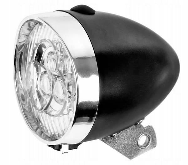 LED Retro Cykelljus För Gaffel Svarta AAA Batterier Ingår