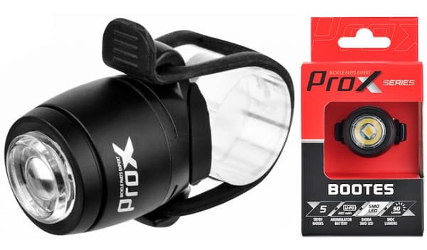 Framlykta för cykel PROX BOOTES SMD LED 50Lm 220 mAh SÄKER + MINNESLÄGE
