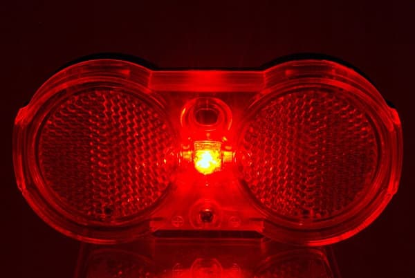 2K LED cykellygte til bagagebærer med reflektor