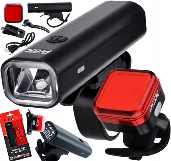 PROX AERO Valosarja Etu 400Lm + Taka 30Lm USB
