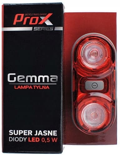 PROX GEMMA baglygte til cykel 2x0,5W batterier