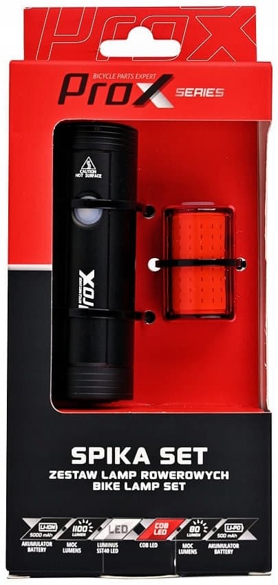 PROX SPIKA + ZETA S Cykellampor 1100/80 LM USB