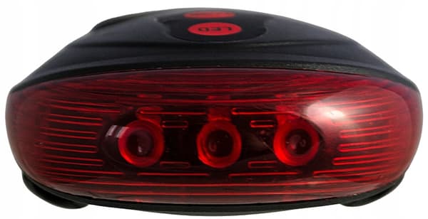 LED-POLKUPYÖRÄN TAKAVALO LASERILLA, 5 TILAA
