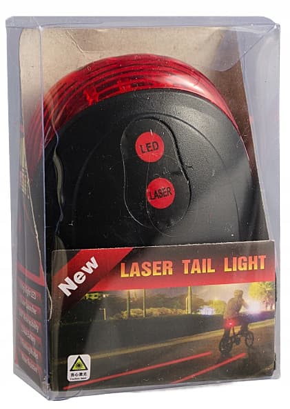 LED-POLKUPYÖRÄN TAKAVALO LASERILLA, 5 TILAA
