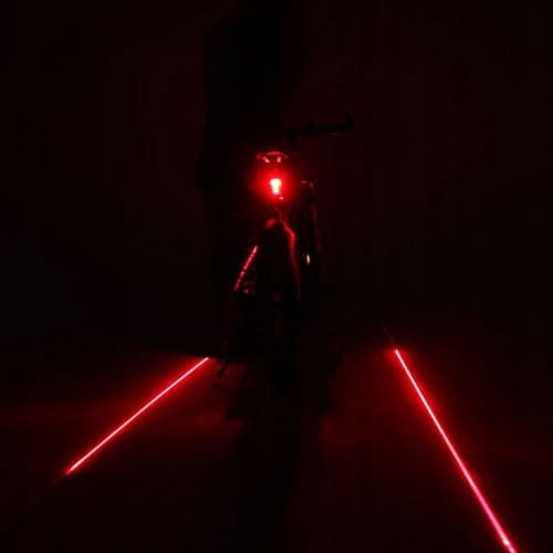 LED-POLKUPYÖRÄN TAKAVALO LASERILLA, 5 TILAA