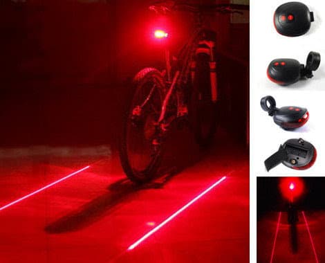 LED-POLKUPYÖRÄN TAKAVALO LASERILLA, 5 TILAA