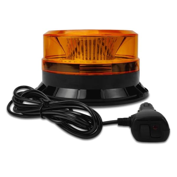 Gyrophare LED - Girophare Led Fordon - 10-30V, med 3m Kabel Cigaretter, Magnetisk, 19 Blinklägen - För golf UTV Bil Buss