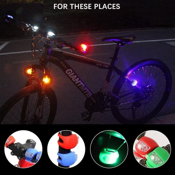 OBOSOE Cykelbelysning – 5-pack grodlampor LED-varningsljus för natten