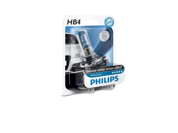 Philips WhiteVision Type lampe: HB4 Pakke med: 1 pære til frontlys, 55 W, 12.8 V, HB4, Halogen, 3700 K, 1 stykker