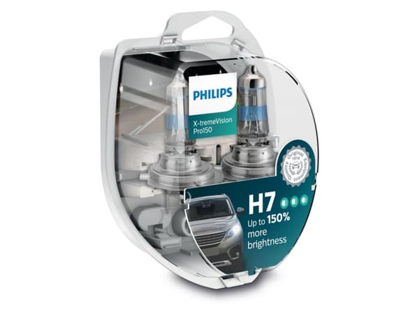 Philips X-tremeVision Pro150 H7 Bilpærer - 2-pak