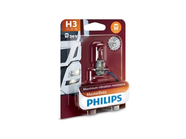 Philips MasterDuty 13336MDB1 Frontlyspærer på 24 V, 70 W, 24 ?, H3, Xenon, 3200 K, 1 stykker