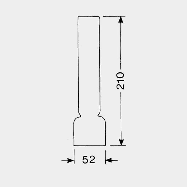 Brännarrör till fotogenlampa / oljelampa DHR, 210 mm, passar till 14" brännare DHR Wall