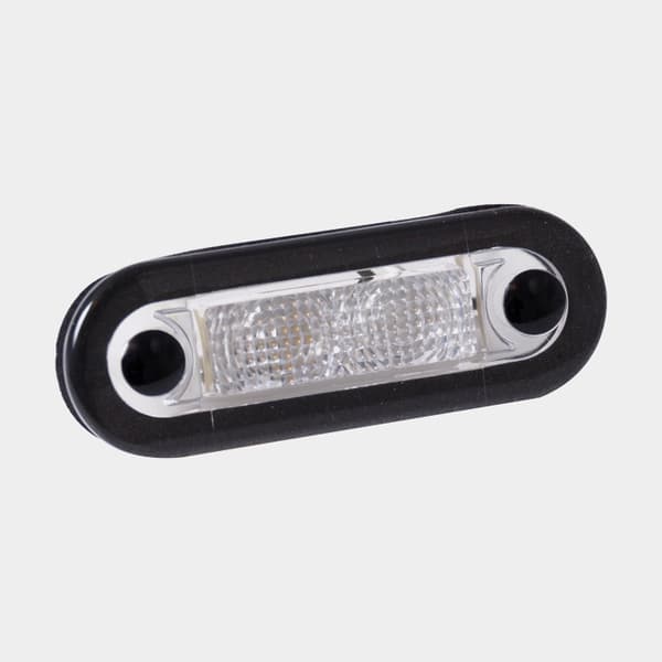 Infälld belysning Hella, infälld, plast, svart, LED, 10 - 33 V, 0.5 W, med vitt sken