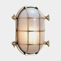 Miniatyrbild 1 av 3: Skottlampa Foresti, 175 x 135 mm, 12 / 24 / 220 V, mässing, med klart glas