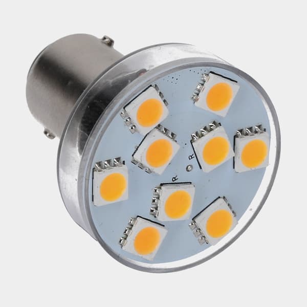 LED-lampa NauticLED, 10 - 35 V, 5 / 10 /15 W, BA15D, med vitt sken + dimfunktion