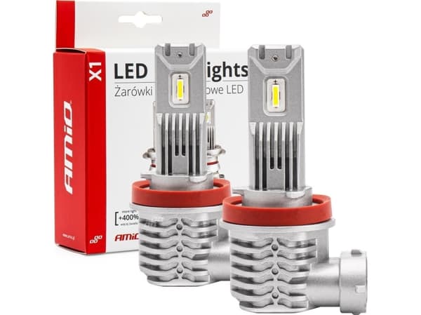 LED billampor x1-serien amio h8 h9 h11 amio-02967