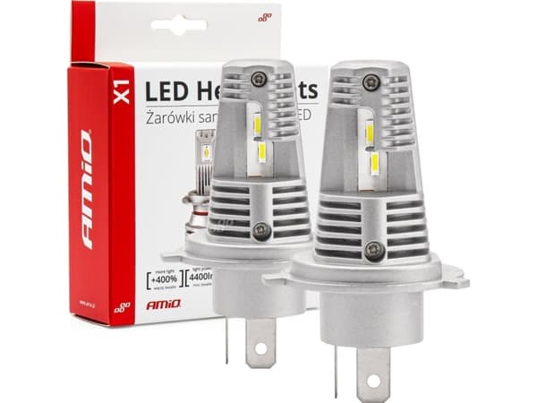 LED bilpærer x1-serien amio h4 amio-02965